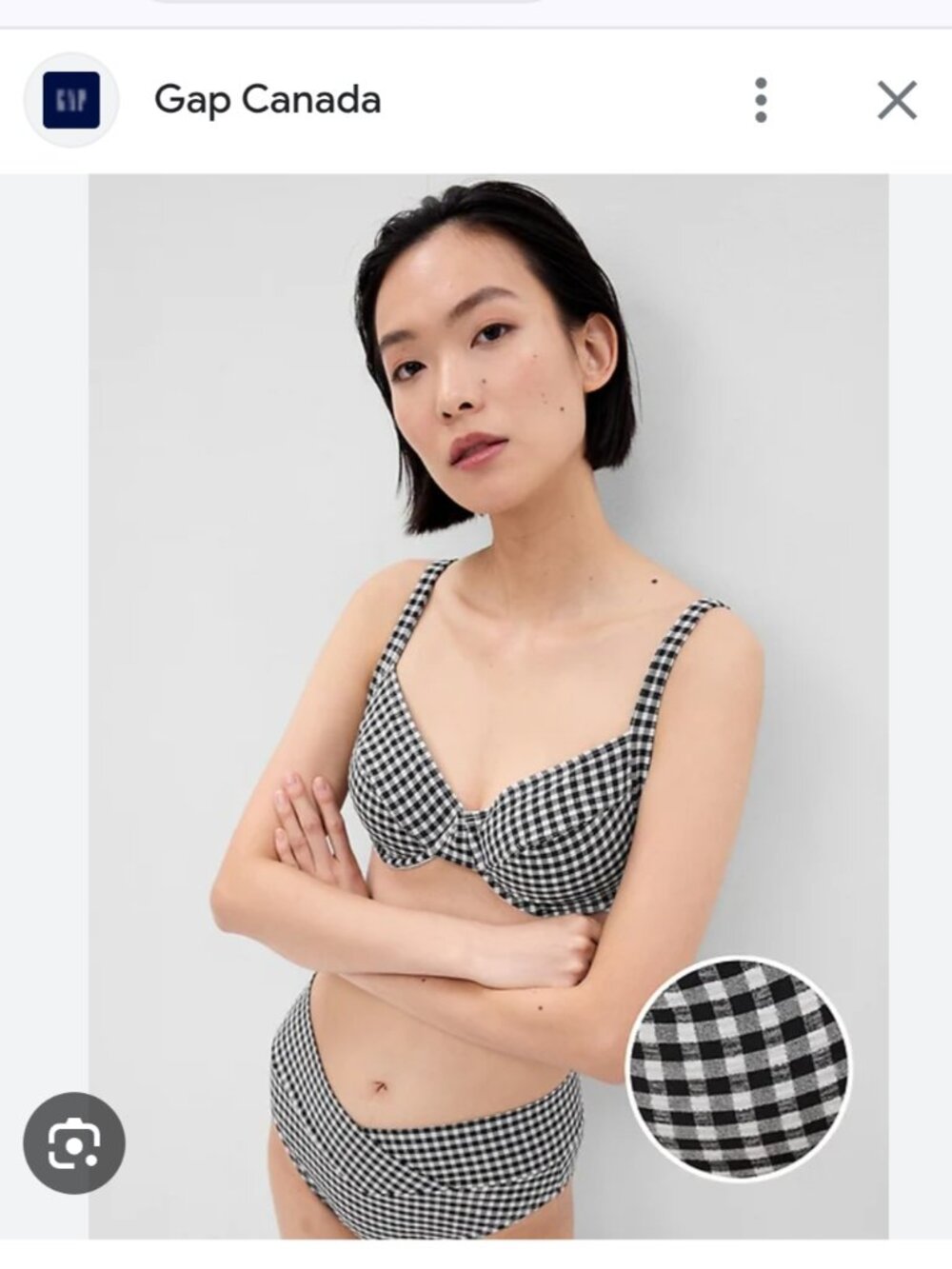Gap Textured Gingham Bikini